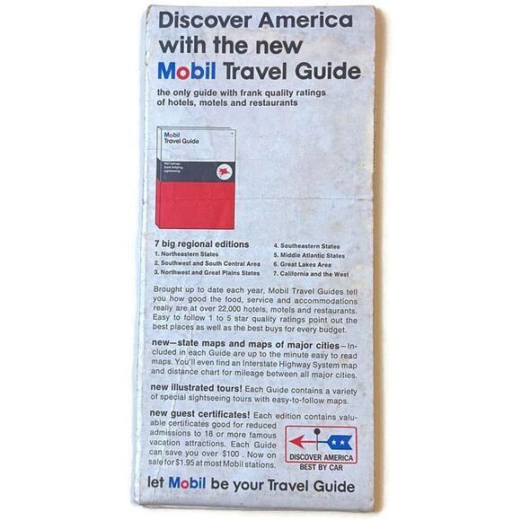 1967 Rand McNally Mobil Pennsylvania Travel Map Andy Reids Service Station - Picture 3 of 4